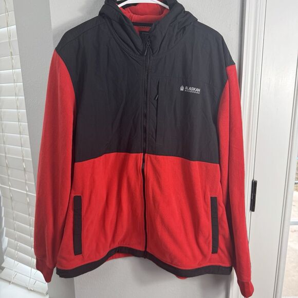 Duluth Alaskan Hardgear Jacket Mens XL Red Thaw‎ Depth Zip Hooded Fleece NEW - Picture 1 of 10